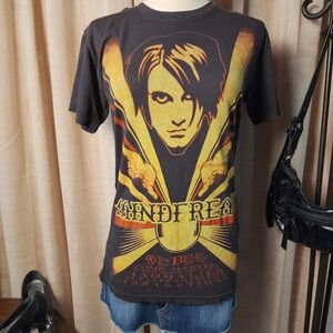 Criss Angel Mindfreak T Shirt Small Black Orange Graphic Illusionist Magic Tee